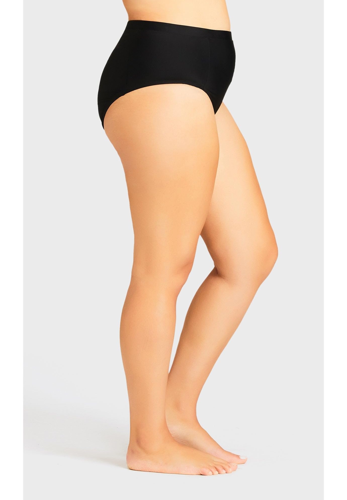 Avenue Women's Plus Size Knit High Waist Swim Brief - Image 6