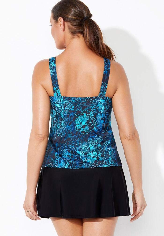 Swimsuits For All Chlorine Resistant Classic Tankini Set with Skirt - Image 2