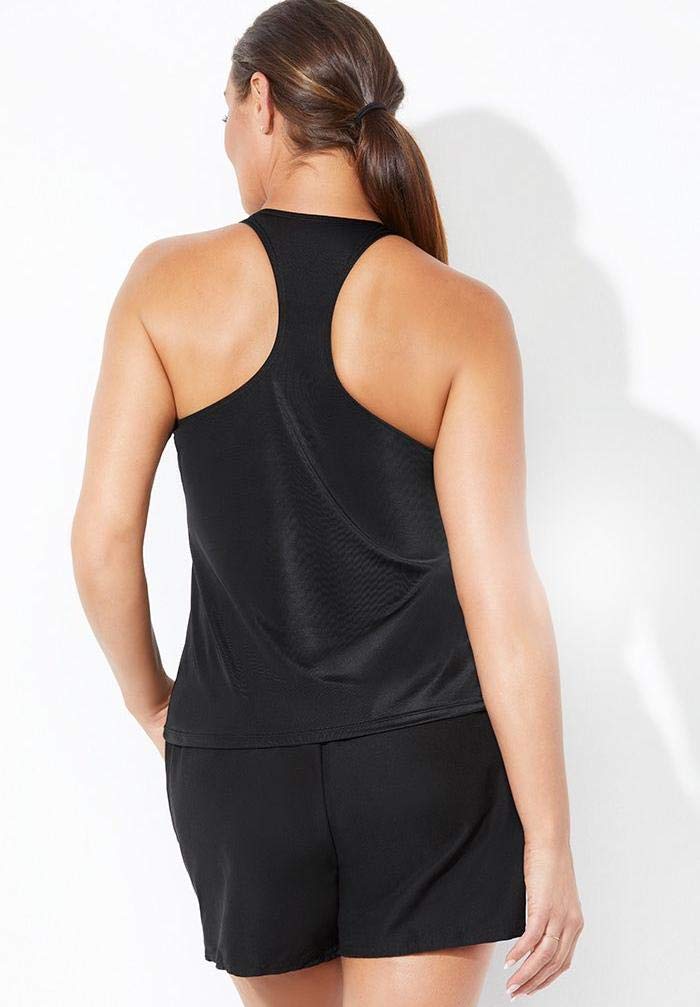 Swimsuits For All Chlorine Resistant Racerback Tankini Set with Cargo Short - Image 2