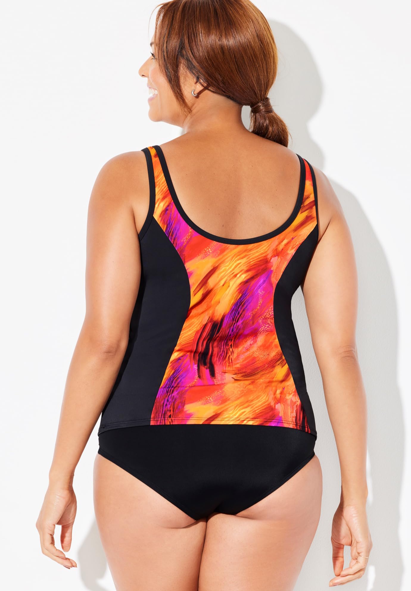 Swimsuits For All Chlorine Resistant Sweetheart Zip Front Tankini Set - Image 2