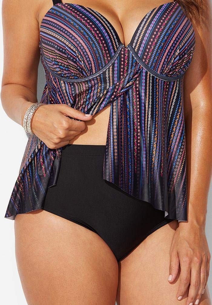 Swimsuits For All Flyaway Underwire Tankini Set - Image 3