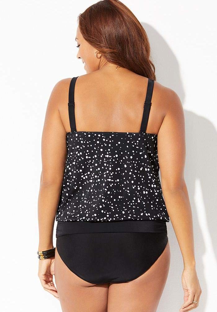 Swimsuits For All Loop Strap Blouson Tankini Set - Image 2