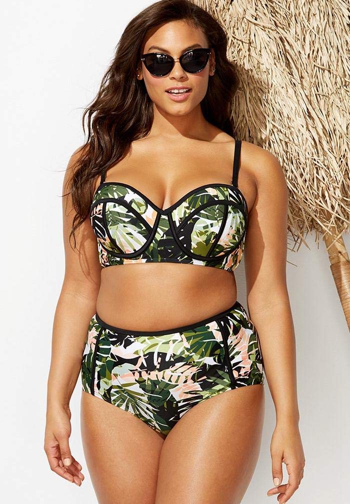 Swimsuits For All Madame Underwire High Waist Bikini Set - Image 3