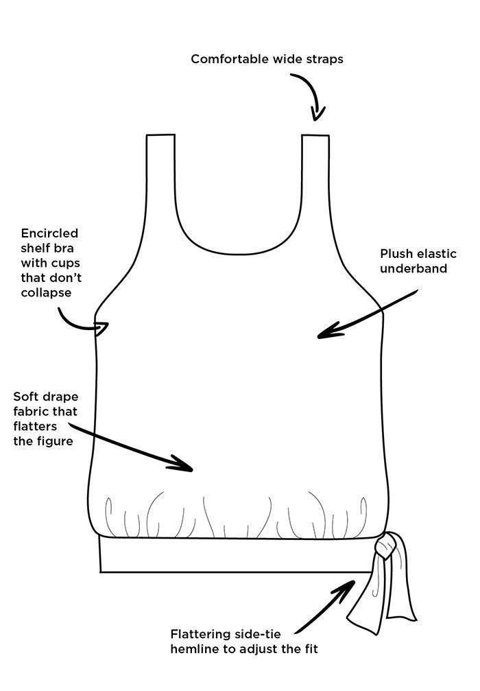 Swimsuits For All Side Tie Blouson Tankini Set - Image 4