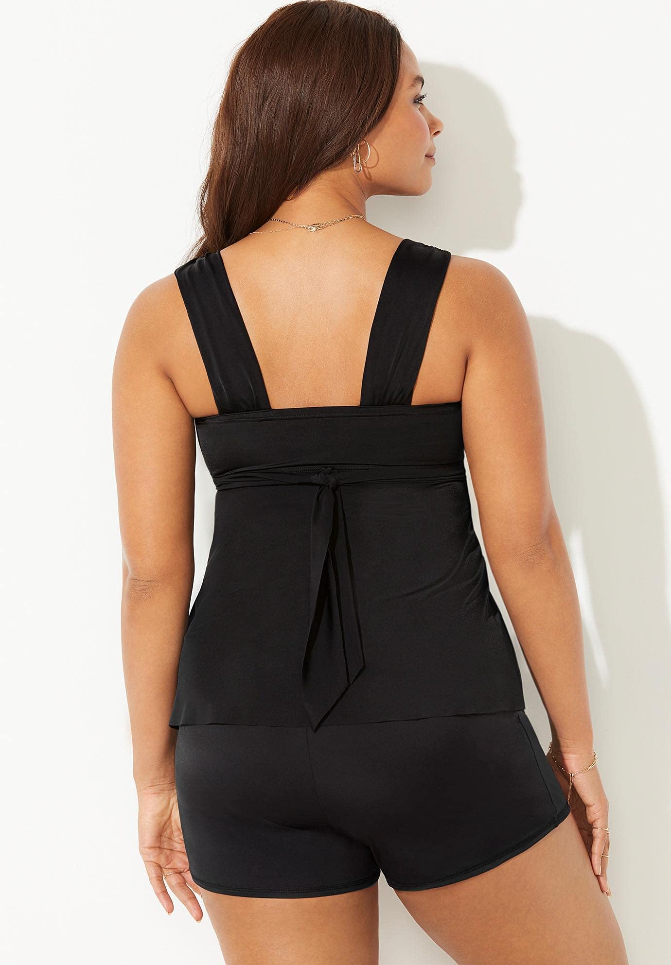Swimsuits For All Sweetheart Draped Tankini Set with Banded Short - Image 2