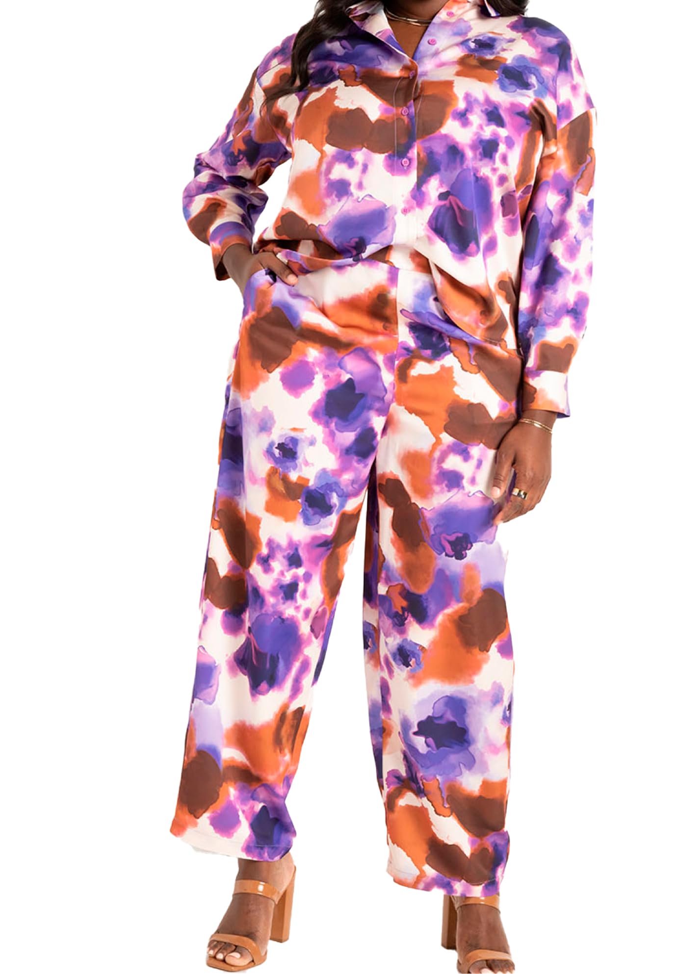 Swimsuits For All Swim 365 Women's Plus Size High-Neck Swim Romper - Image 3