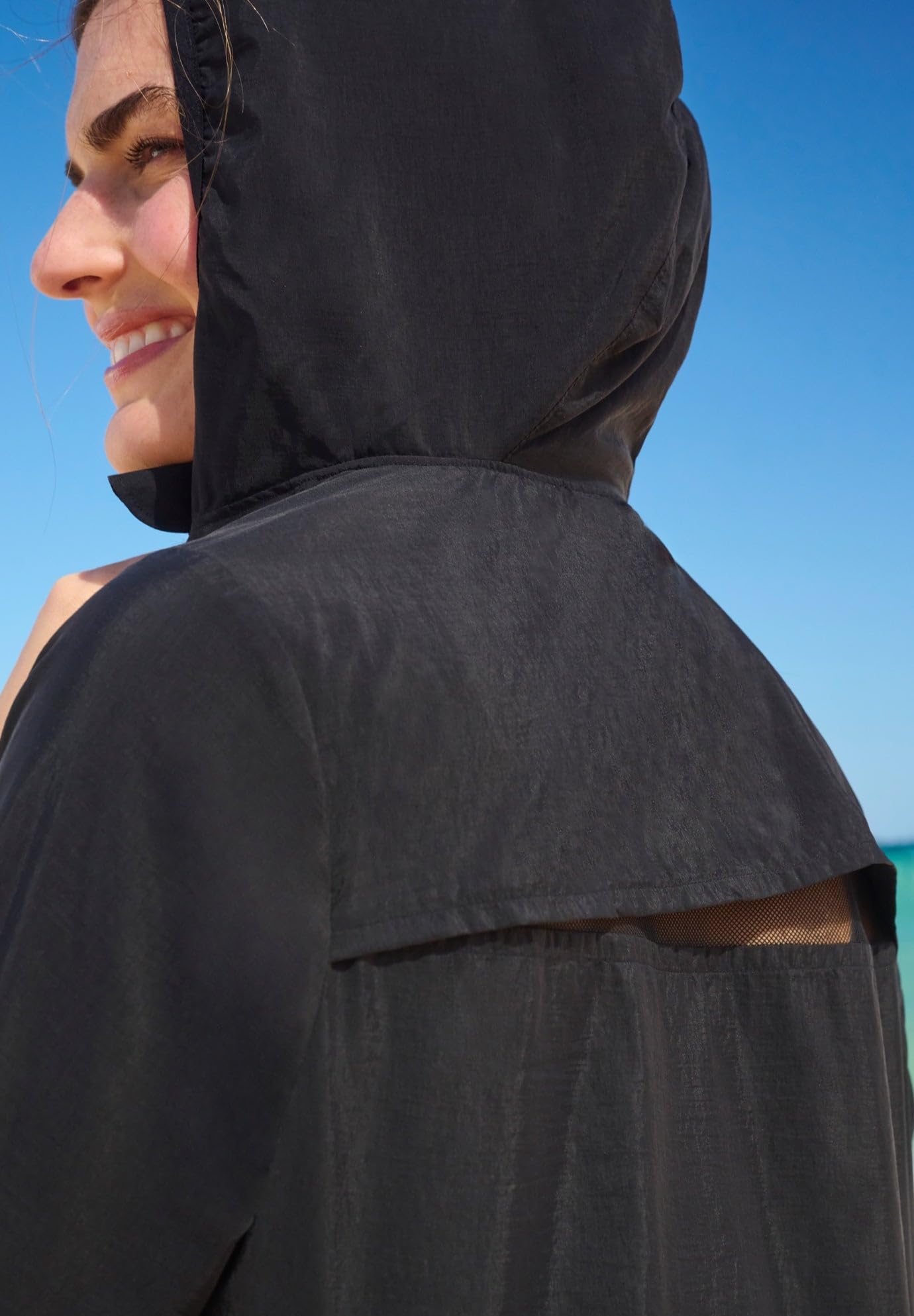 Swimsuits For All Swim 365 Women's Plus Size Hooded Taslon Cover Up - Image 4