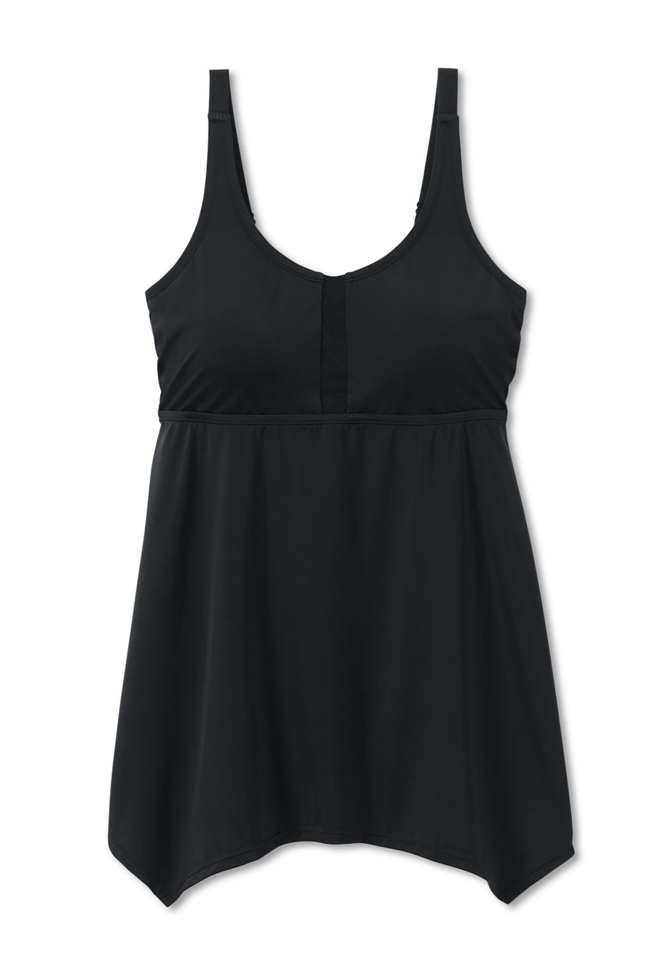 Swimsuits For All Swim 365 Women's Plus Size Longer-Length Handkerchief Hem Tankini Top - Image 4