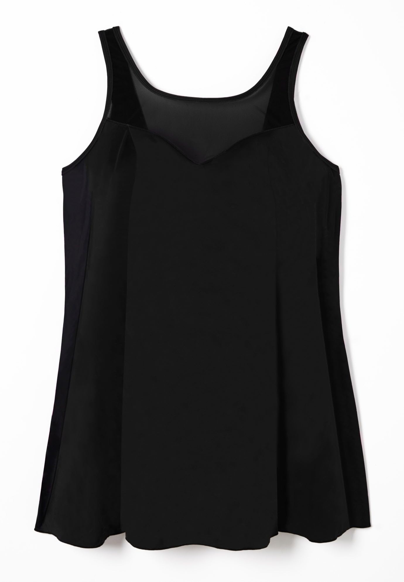 Swimsuits For All Swim 365 Women's Plus Size Mesh-Trim Swim Dress - 28, Black - Image 4