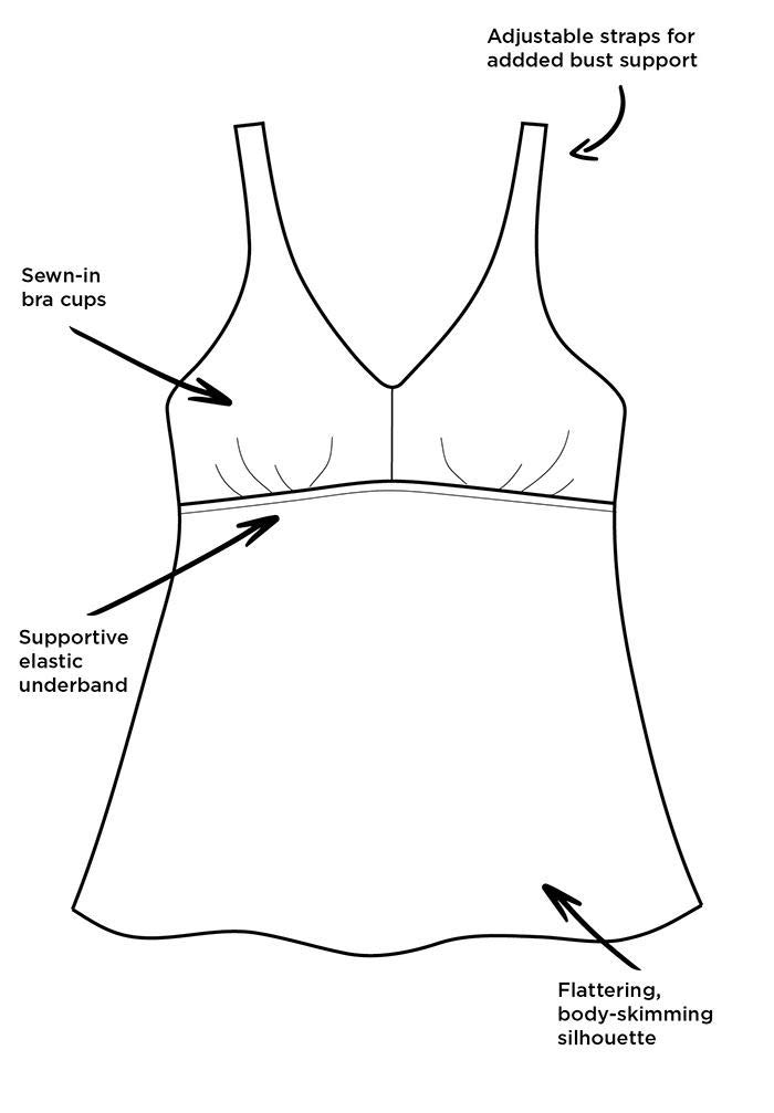 Swimsuits For All V-Neck Flowy Tankini Set with Boy Short - Image 4