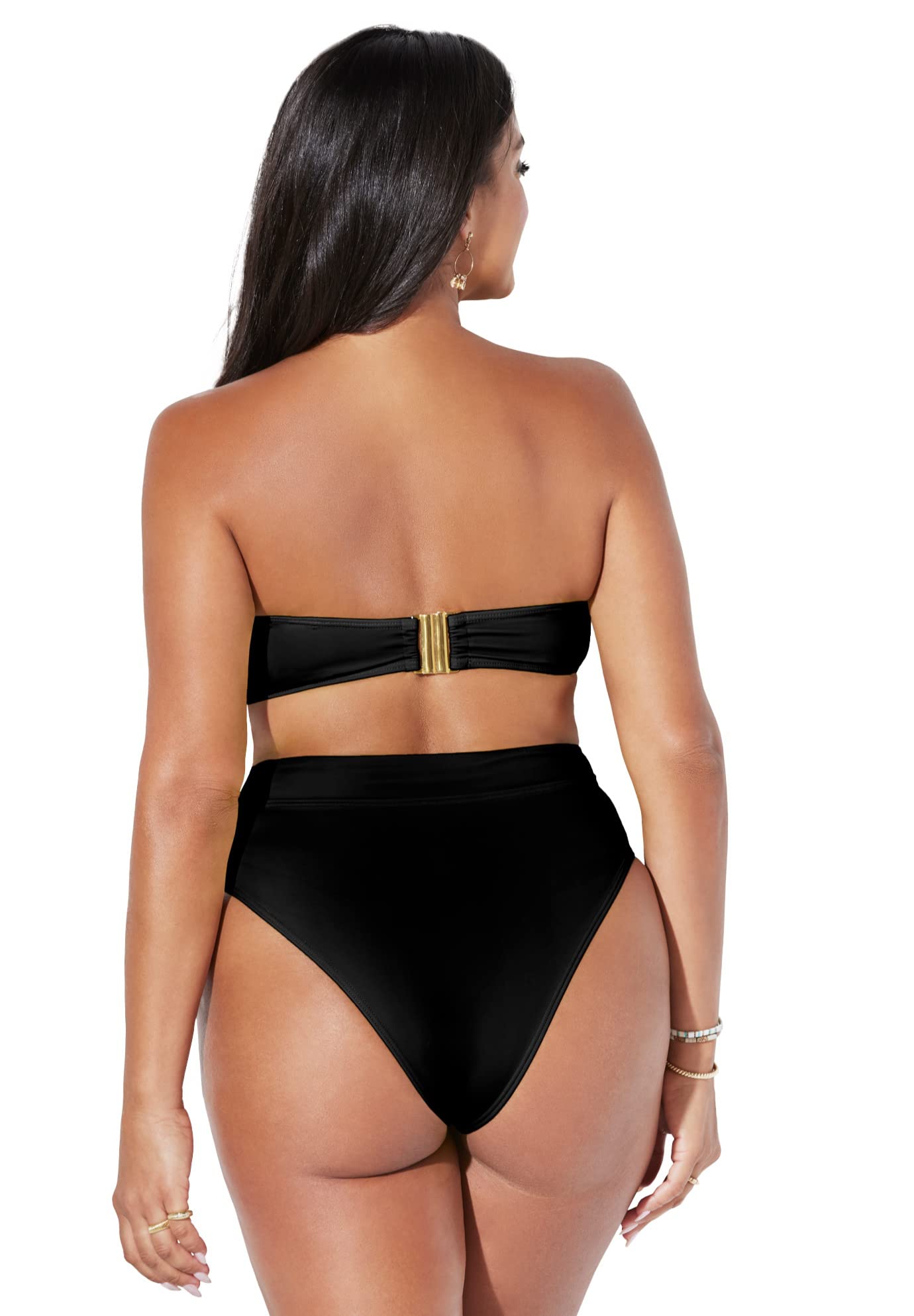Swimsuits For All Valentine Ruched Bandeau High Waist Bikini Set - Image 2