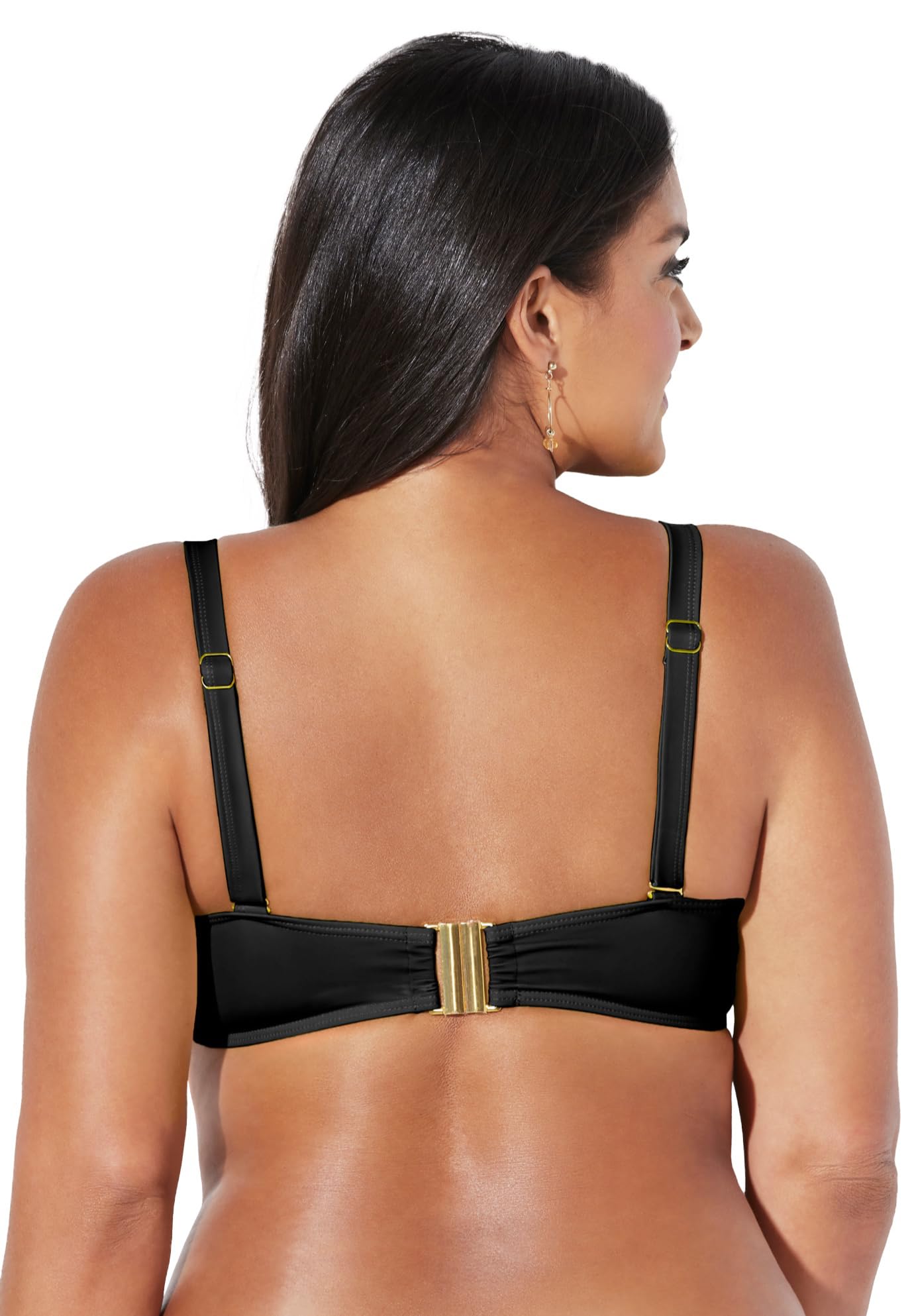 Swimsuits For All Valentine Ruched Bandeau Side Tie Bikini Set - Image 6