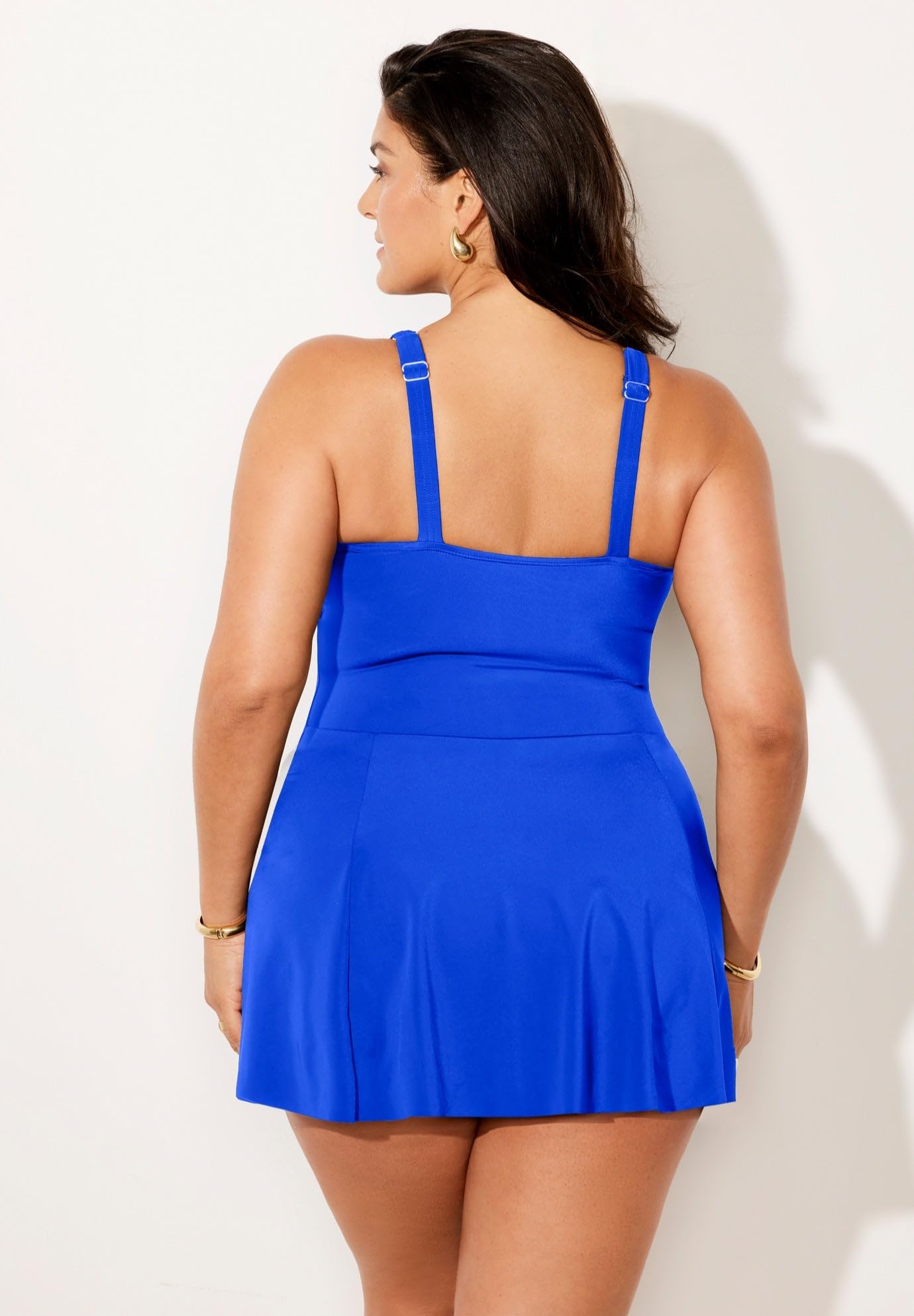 Swimsuits For All Women's Adjustable Sarong Swimdress (Plus - Image 6