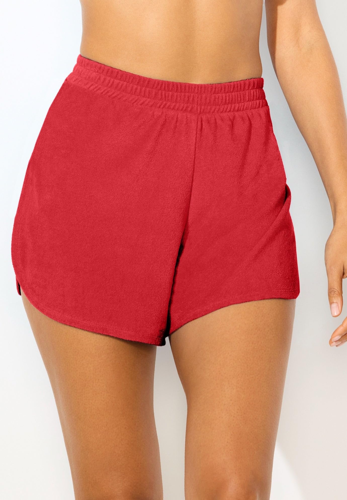 Swimsuits For All Women's Baby French Terry Shorts Cover Up (Plus - Image 5