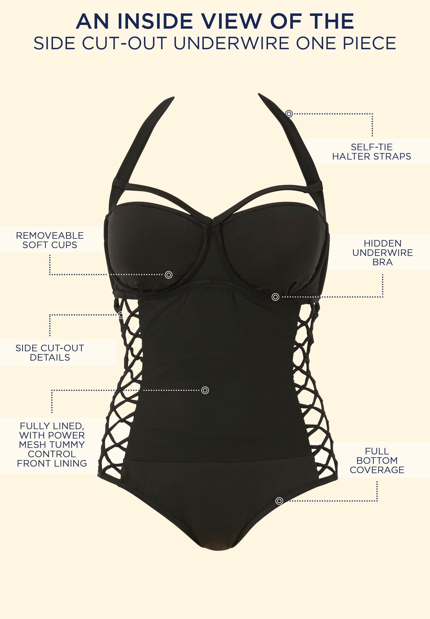 Swimsuits For All Women's Boss Underwire One Piece Swimsuit (Plus - Image 6