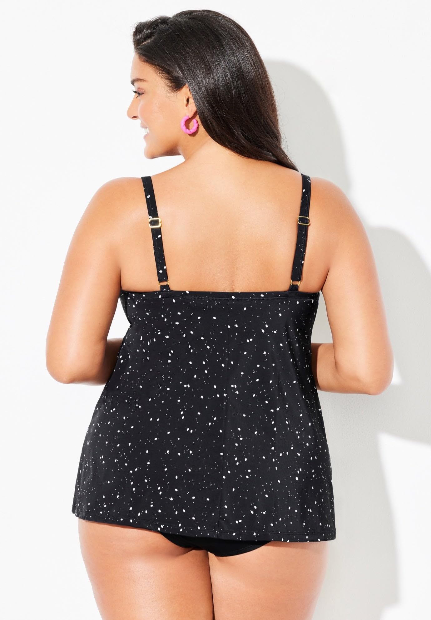 Swimsuits For All Women's Bra Sized Faux Flyaway Underwire Tankini Top (Plus - Image 3