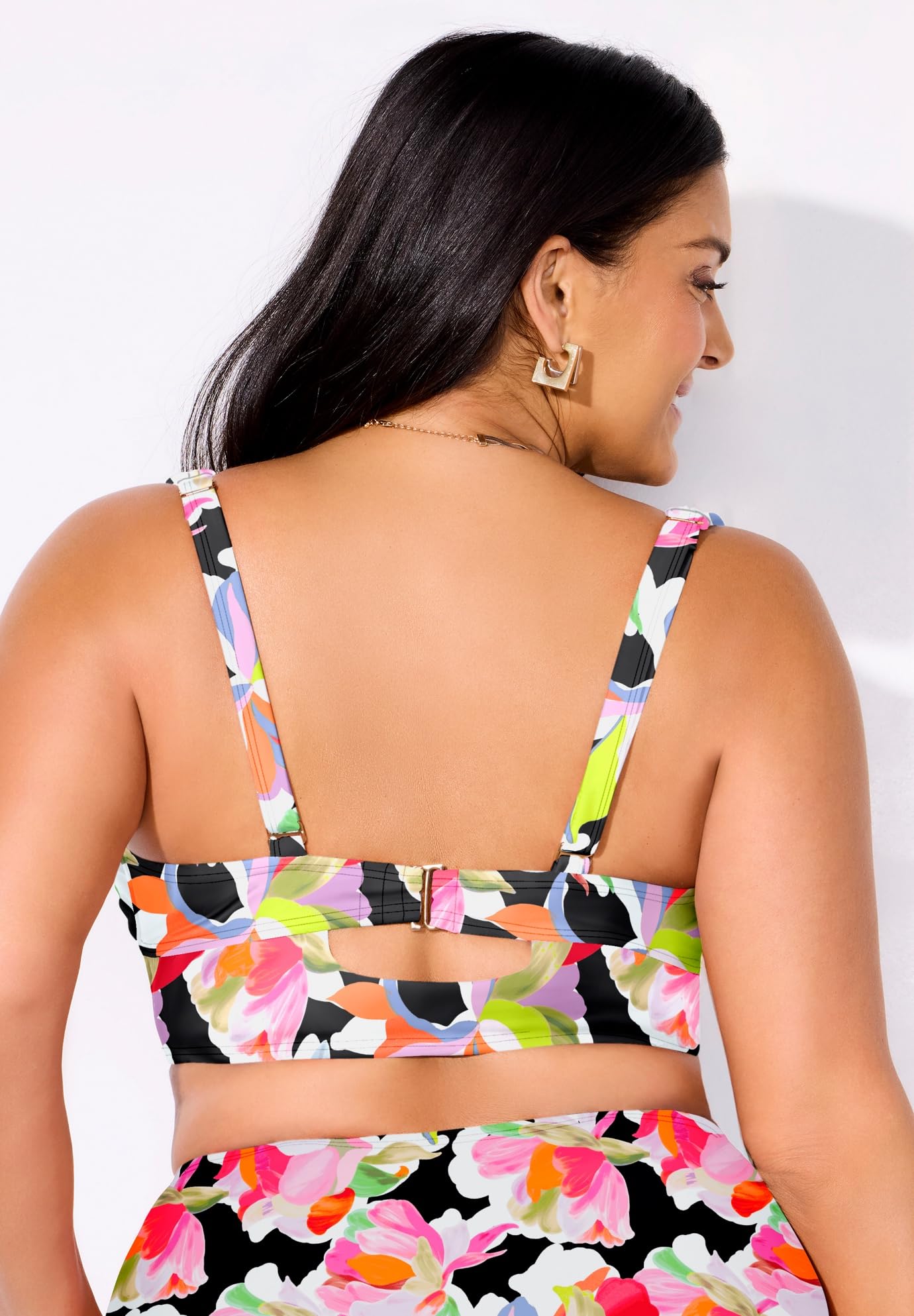 Swimsuits For All Women's Bra Sized Ring Strap Bikini Top (Plus - Image 2