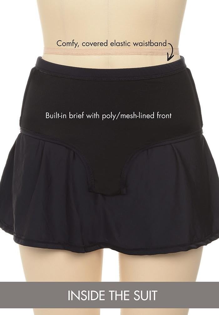 Swimsuits For All Women's Chlorine Resistant A-Line Swim Skirt (Plus - Image 3