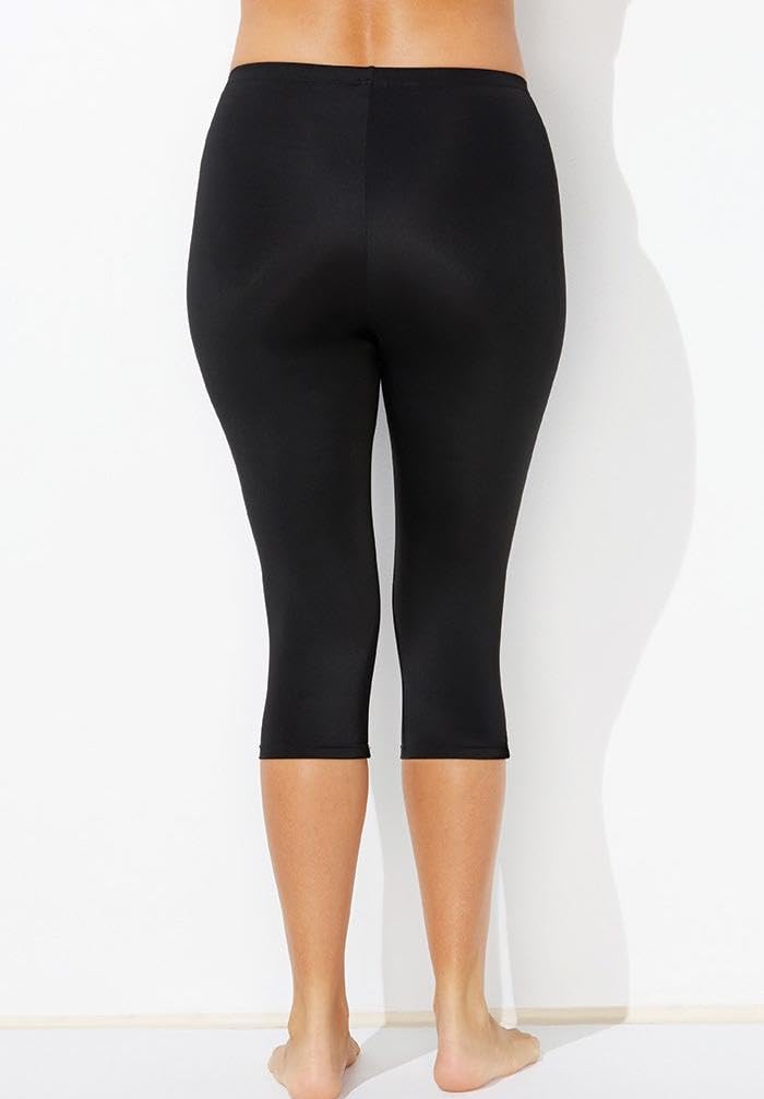 Swimsuits For All Women's Chlorine Resistant Swim Capri (Plus - Image 2
