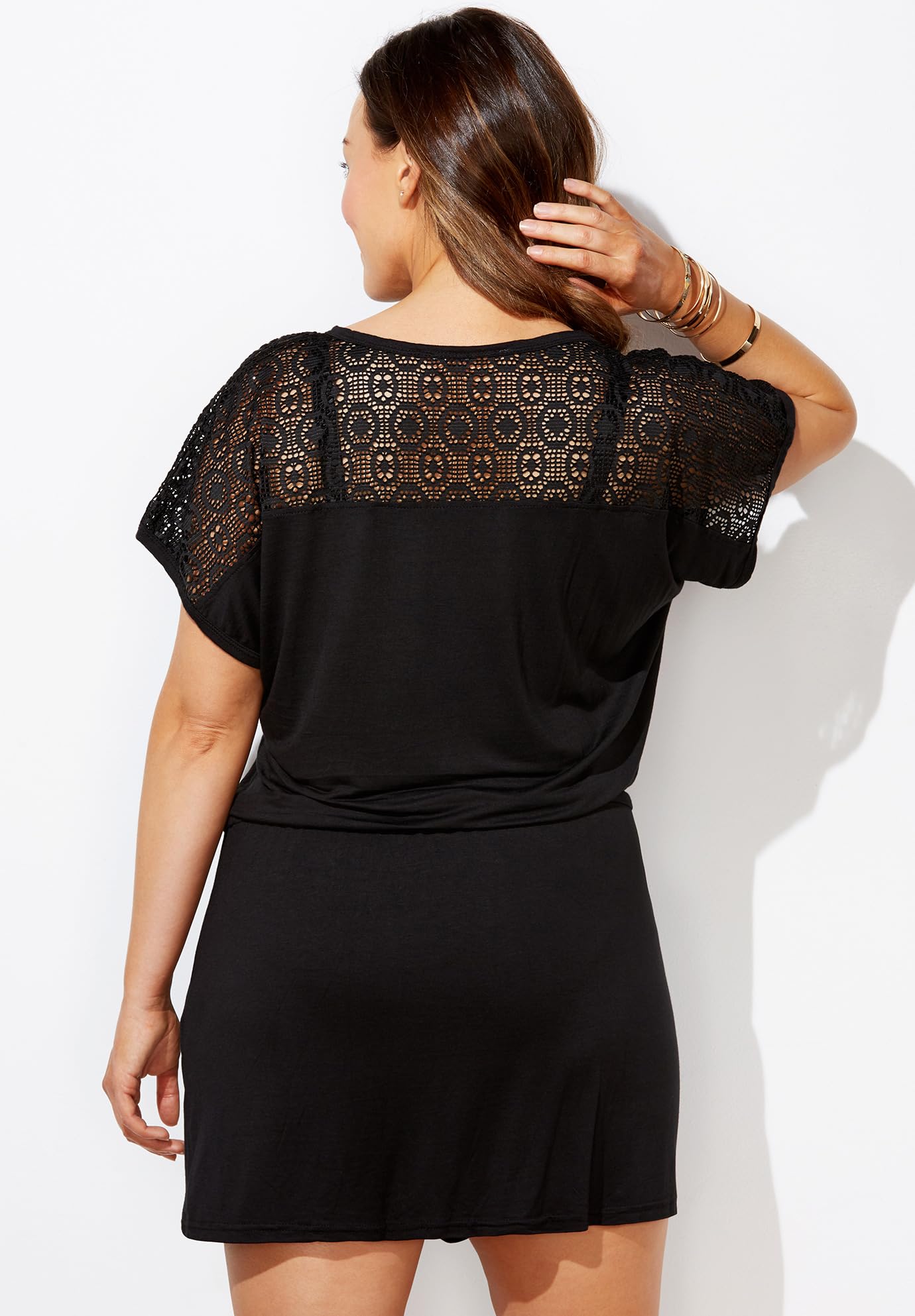 Swimsuits For All Women's Emmie Crochet Cover Up Tunic (Plus - Image 2