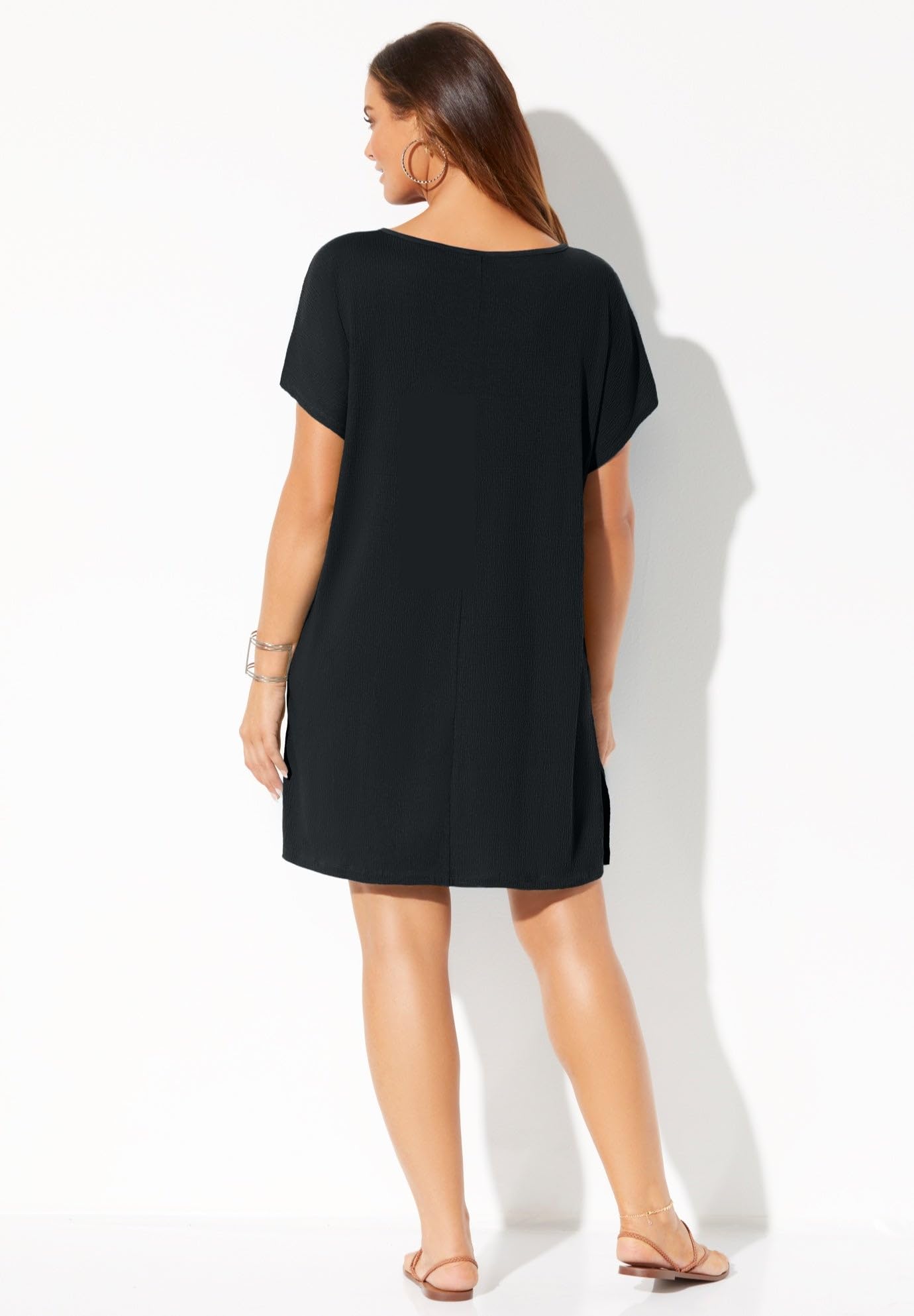 Swimsuits For All Women's Esme Lace Up Cover Up Dress (Plus - Image 2