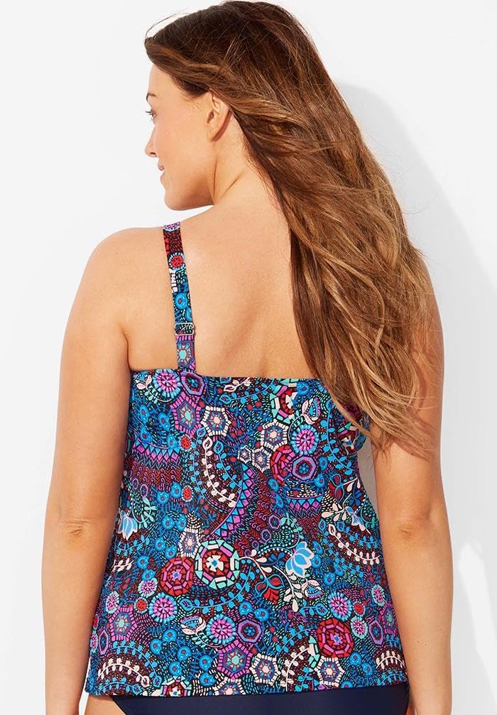 Swimsuits For All Women's High Neck Tankini Top (Plus - Image 2