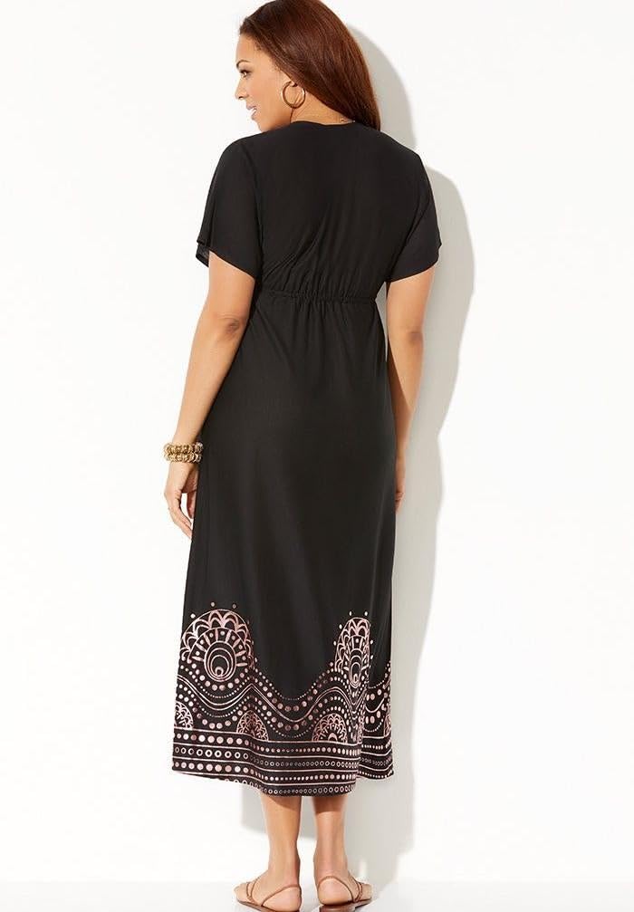 Swimsuits For All Women's Kate V-Neck Cover Up Maxi Dress (Plus - Image 2