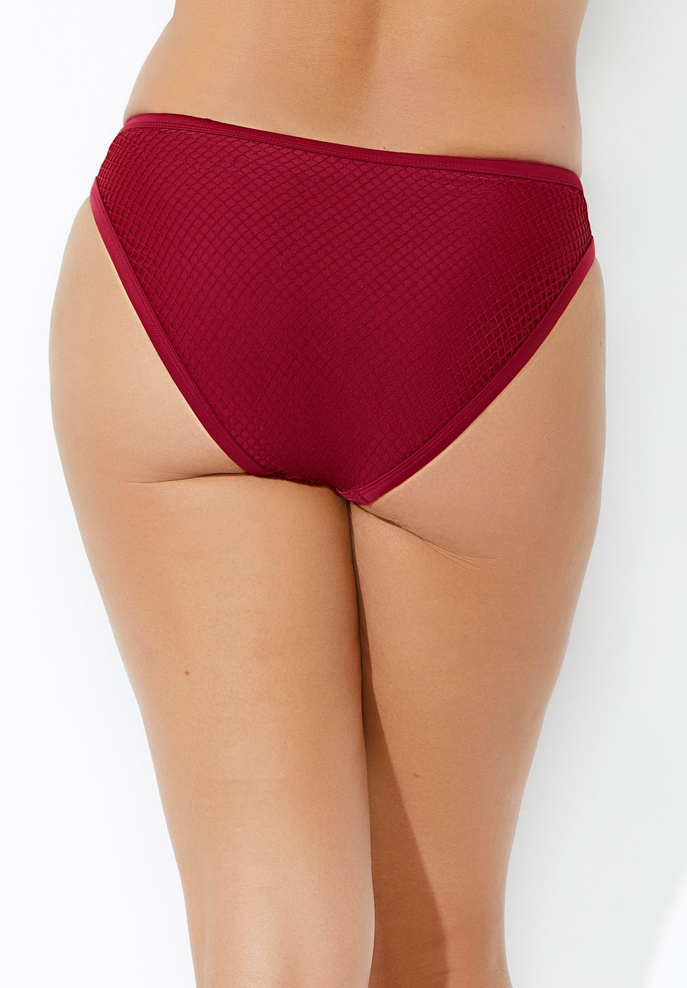 Swimsuits For All Women's Knit Mesh Overlay Bikini Bottom (Plus - Image 4