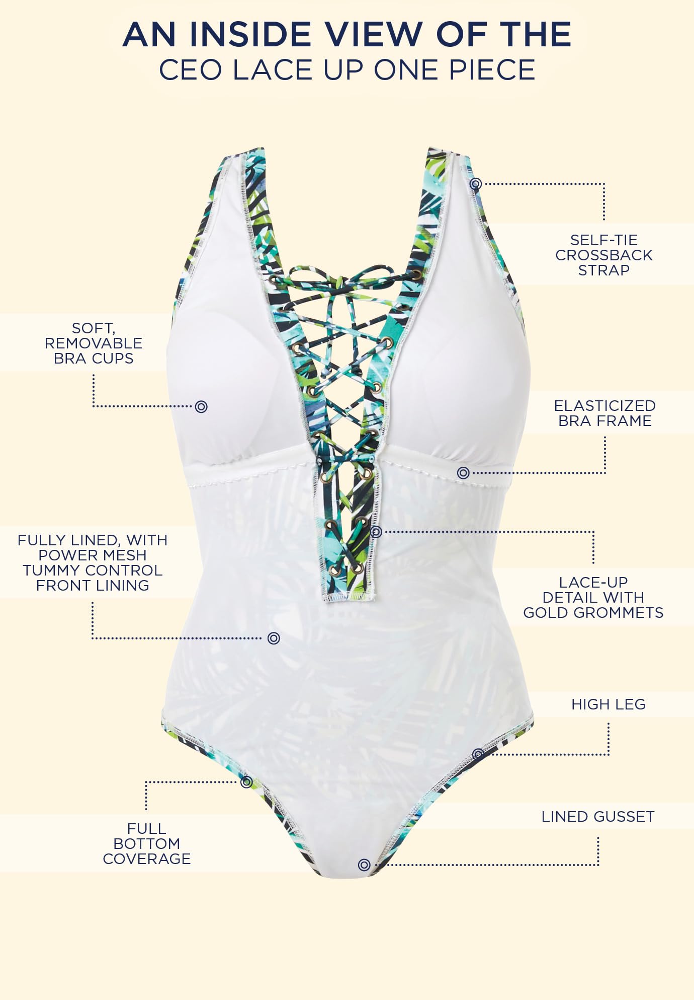 Swimsuits For All Women's Lace Up One Piece Swimsuit (Plus - Image 5