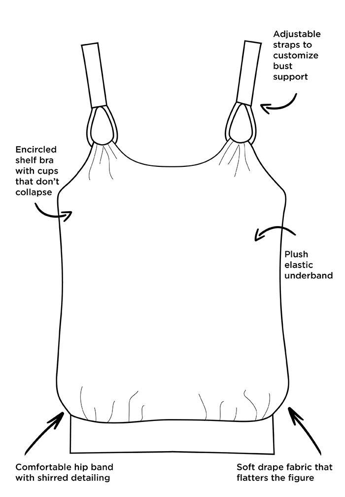 Swimsuits For All Loop Strap Blouson Tankini Set with Cargo Short - Image 4