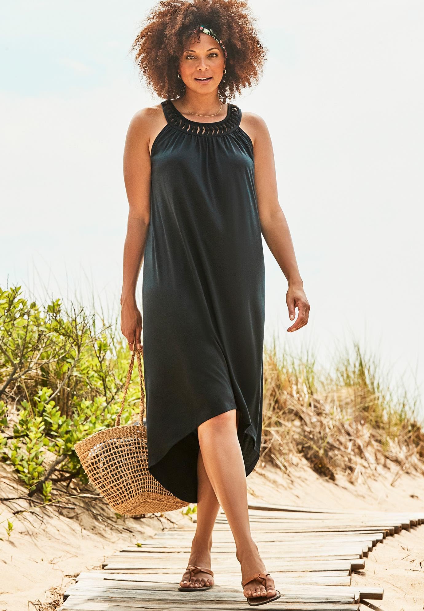 Swimsuits For All Women's Margarita High Low Cover Up Dress (Plus - Image 4