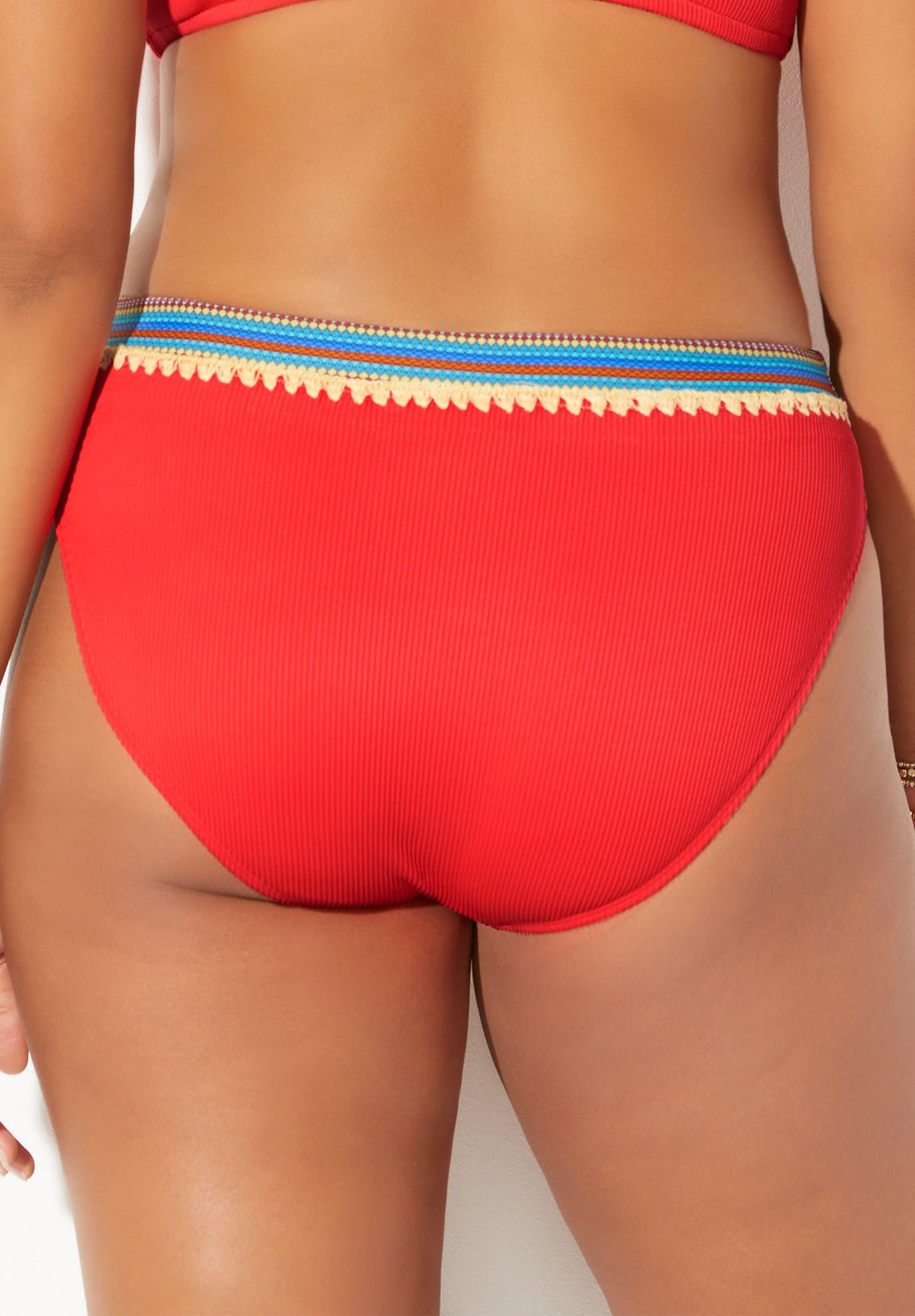 Swimsuits For All Women's Mentor Ribbed High Waist Bikini Bottom (Plus - Image 2