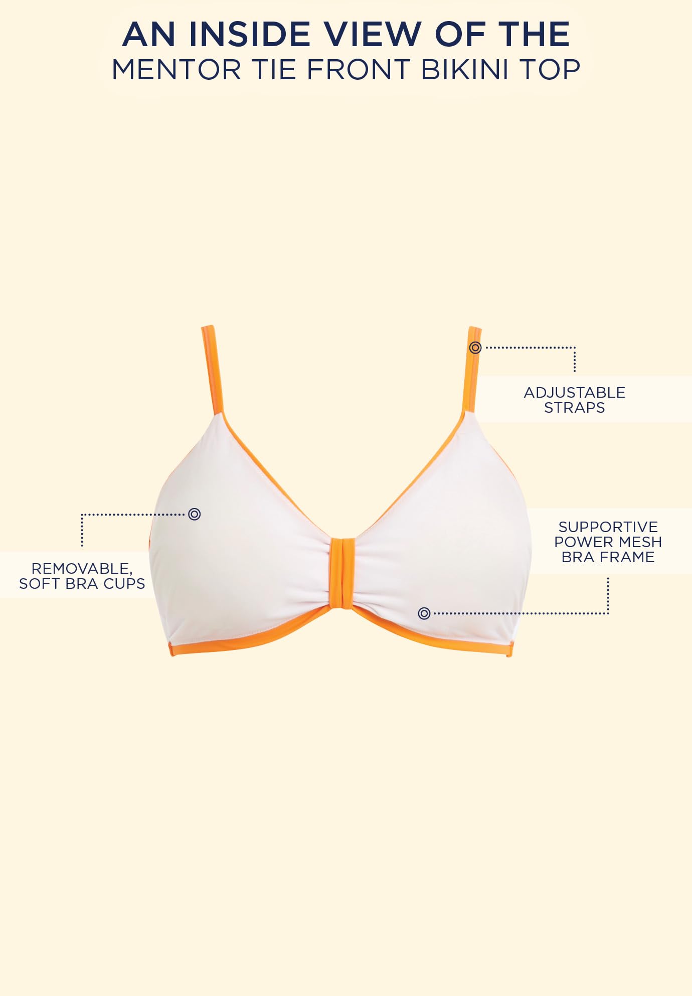 Swimsuits For All Women's Mentor Tie Front Bikini Top (Plus - Image 3