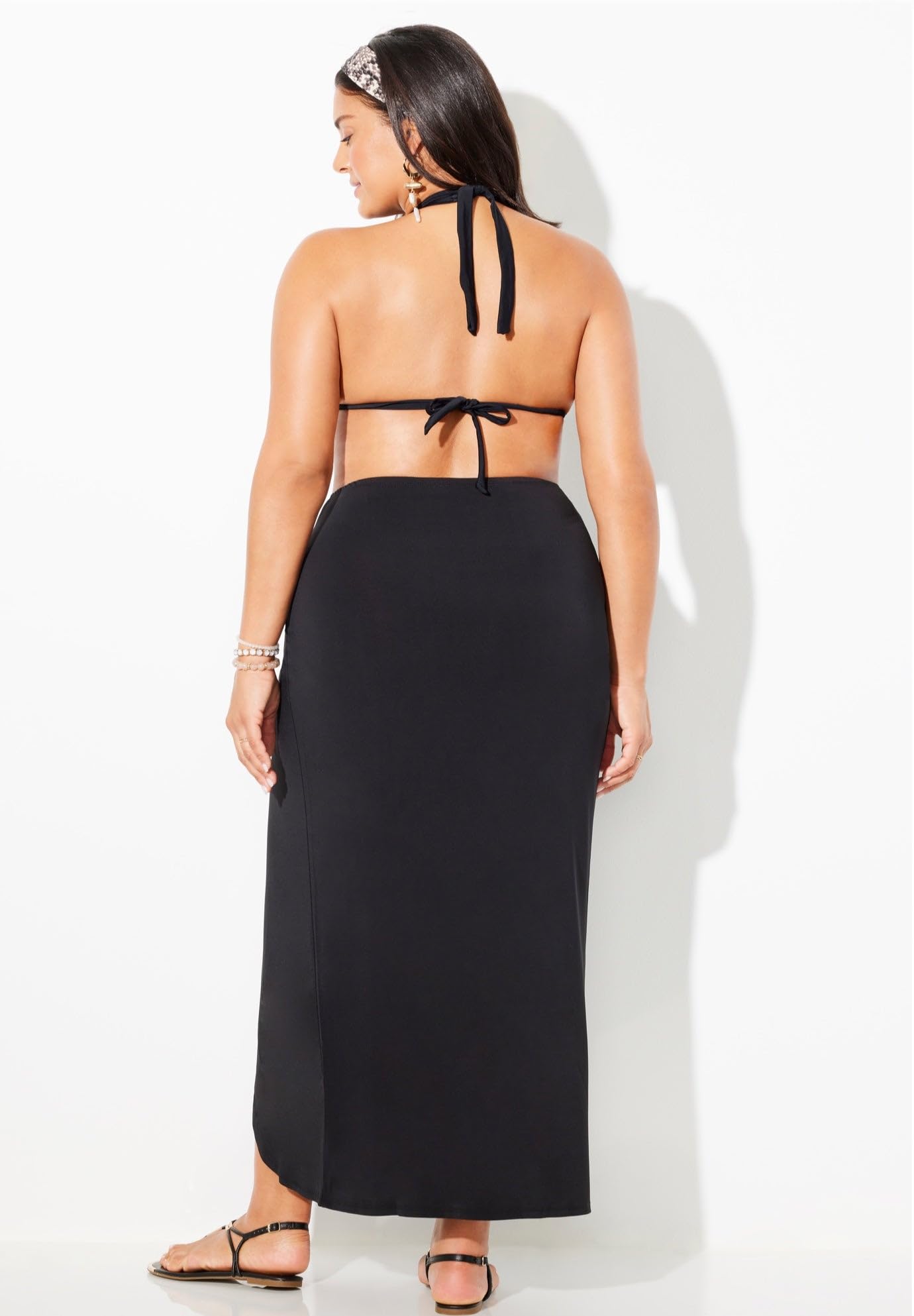 Swimsuits For All Women's Pack & Go Wrinkle-Resistant Sarong Skirt Cover Up (Plus - Image 2
