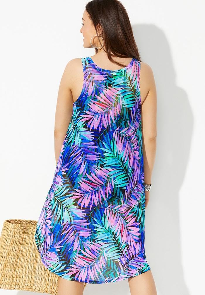 Swimsuits For All Women's Quincy Mesh High Low Cover Up Tunic (Plus - Image 2