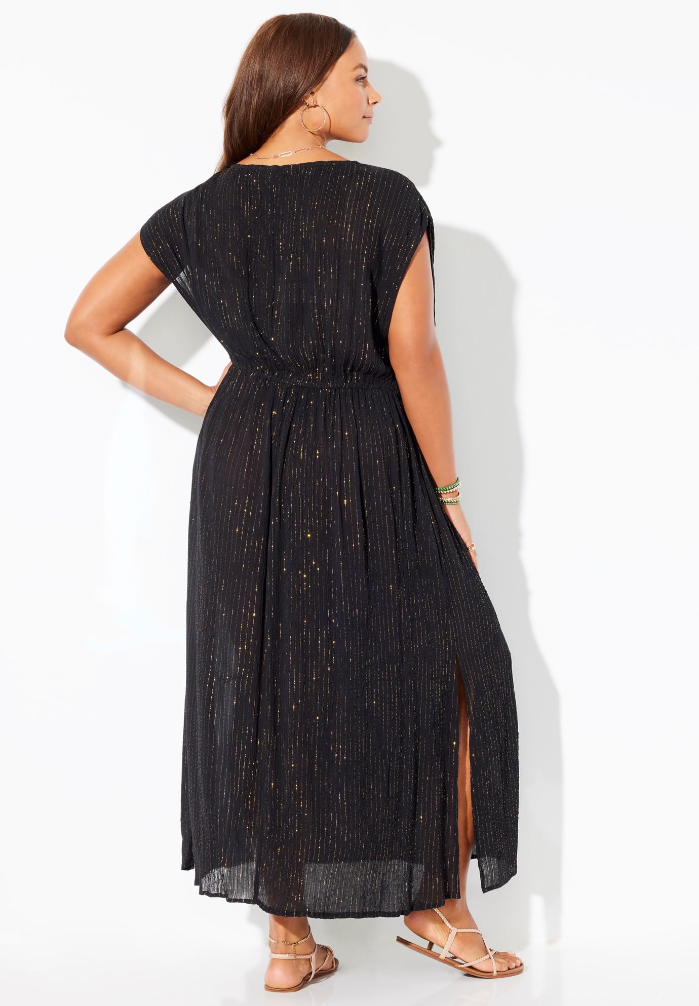 Swimsuits For All Women's Surplice Maxi Cover Up Dress (Plus - Image 2