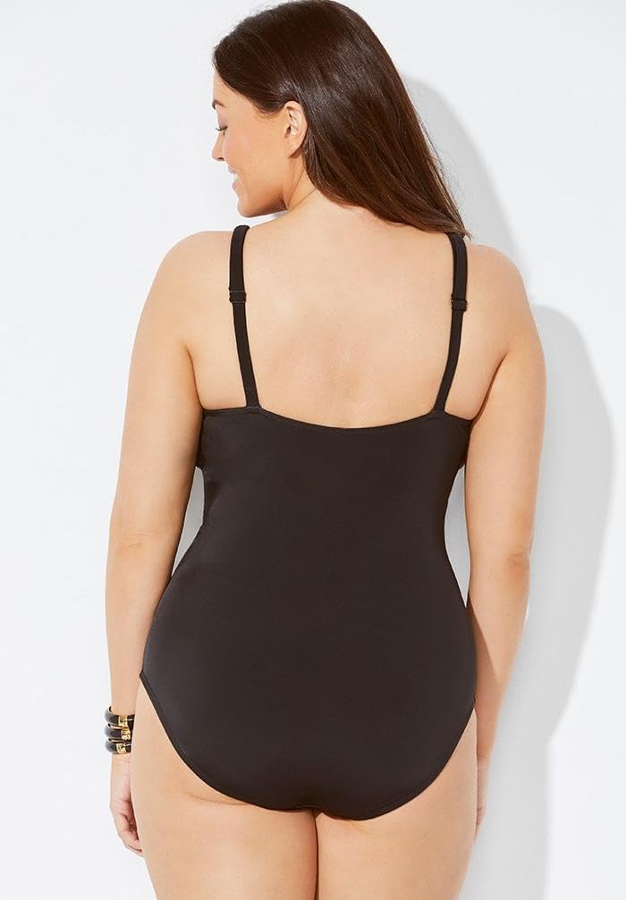 Swimsuits For All Women's Twist Ruched One Piece Swimsuit (Plus - Image 2