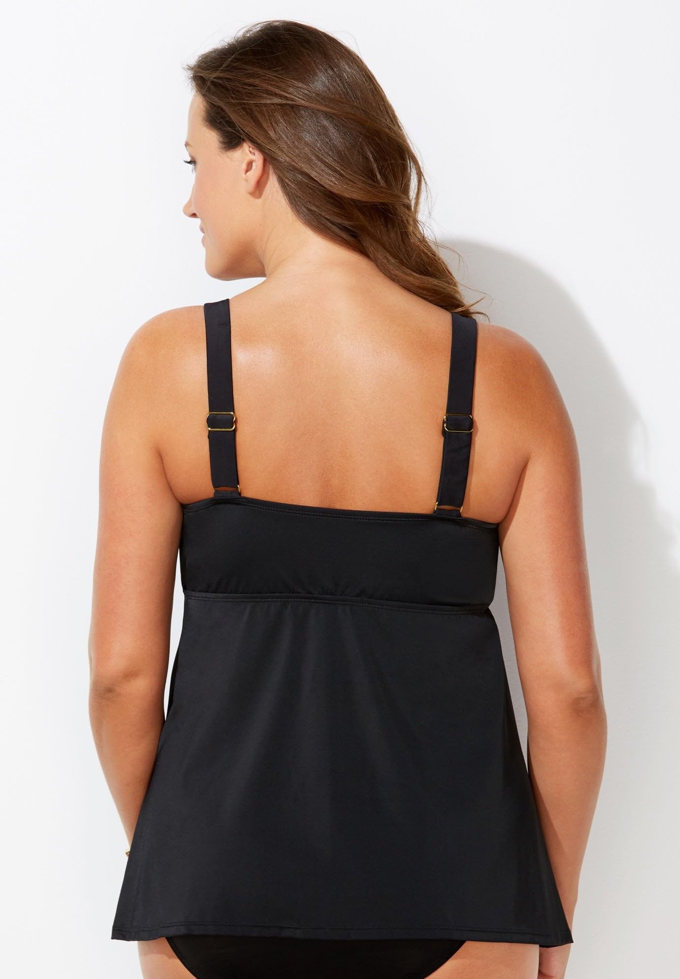 Swimsuits For All Women's V-Neck Flowy Tankini Top (Plus - Image 2