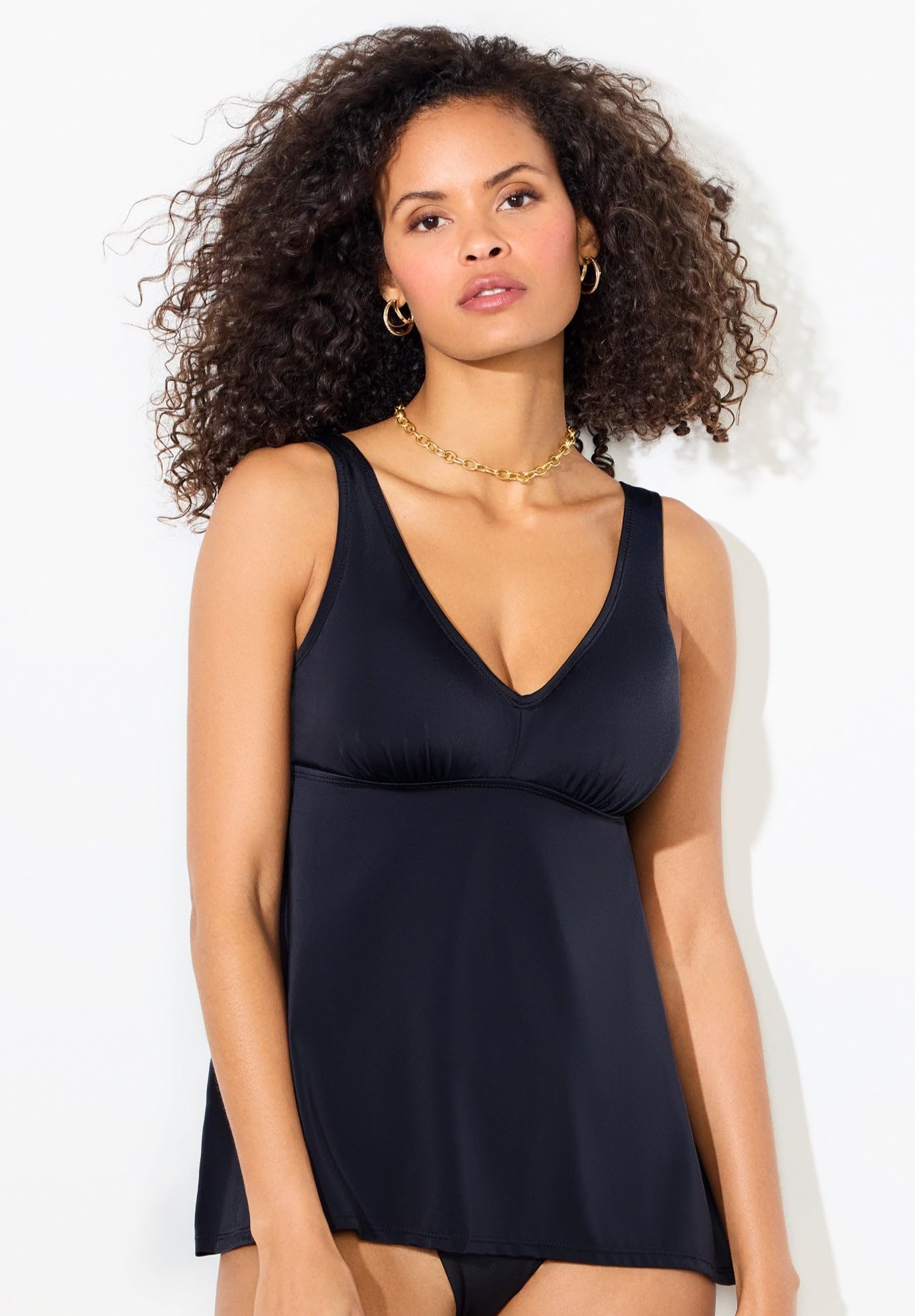 Swimsuits For All Women's V-Neck Flowy Tankini Top (Plus - Image 4